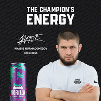 Gorilla Energy Drink, Cherry Berry, 16oz Cans (12 Pack)