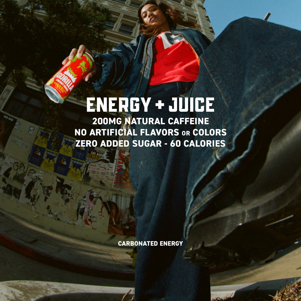 Gorilla Energy Drink, Watermelon Melon, 16oz Cans (12 Pack)