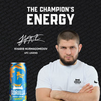 Gorilla Energy Drink, Mango Coconut, 16oz Cans (12 Pack)