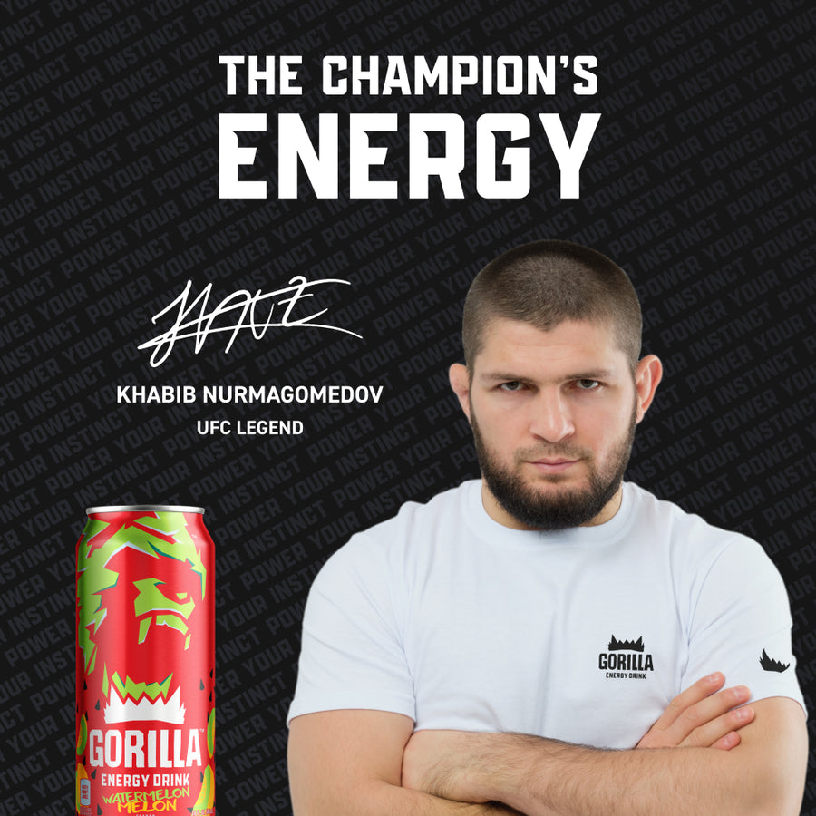 Gorilla Energy Drink, Watermelon Melon, 16oz Cans (12 Pack)