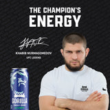 Gorilla Energy Drink, Ultimate Energy, 16oz Cans (12 Pack)