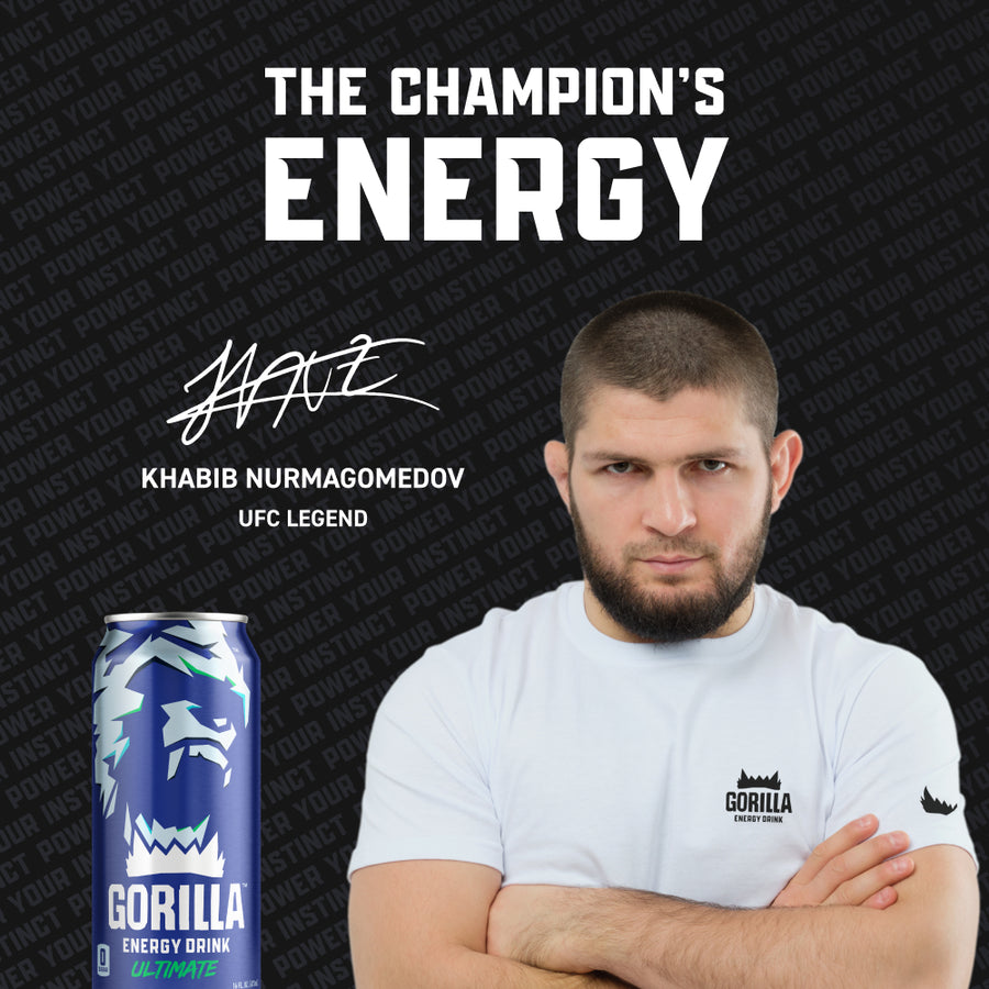 Gorilla Energy Drink, Ultimate Energy, 16oz Cans (12 Pack)