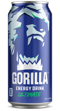 Gorilla Energy Drink, Ultimate Energy, 16oz Cans (12 Pack)
