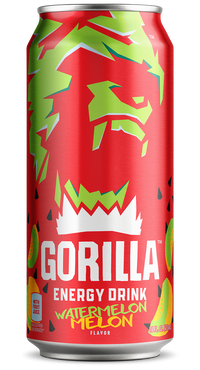 Gorilla Energy Drink, Watermelon Melon, 16oz Cans (12 Pack)