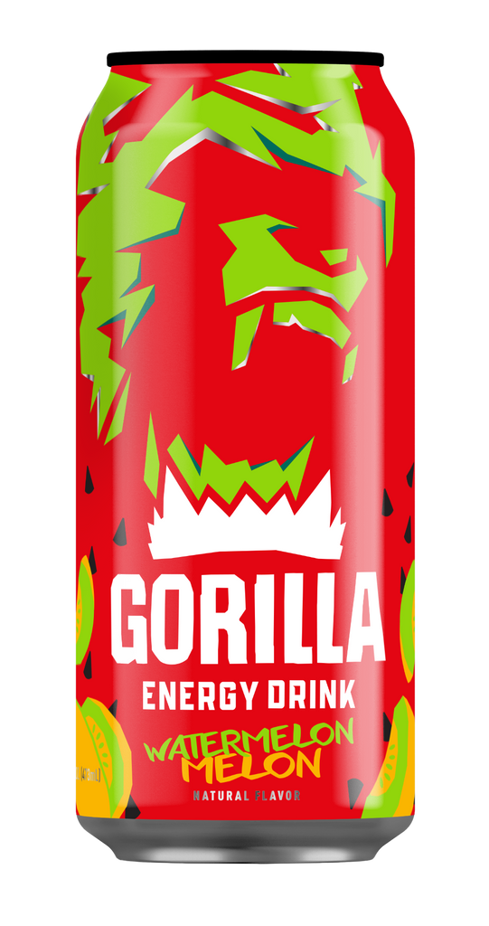 Gorilla Energy Drink, Watermelon Melon, 16oz Cans (12 Pack) Image