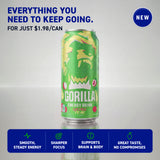 Gorilla Energy Drink, Lychee Pear, 16oz Cans (12 Pack)