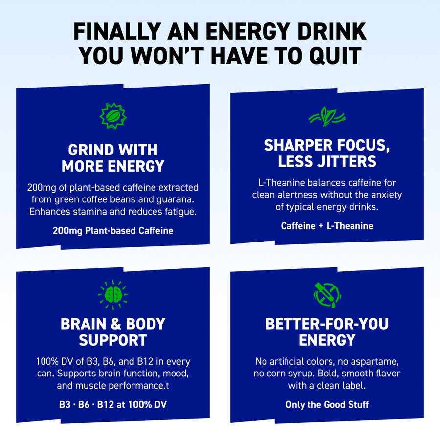 Gorilla Energy Drink, Lychee Pear, 16oz Cans (12 Pack)