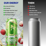 Gorilla Energy Drink, Lychee Pear, 16oz Cans (12 Pack)