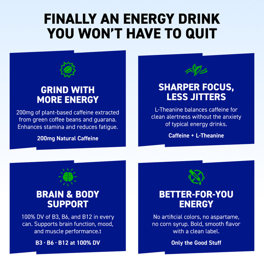 Gorilla Energy Drink, Variety Pack, 16oz Cans (12 Pack)