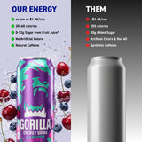 Gorilla Energy Drink, Variety Pack, 16oz Cans (12 Pack)
